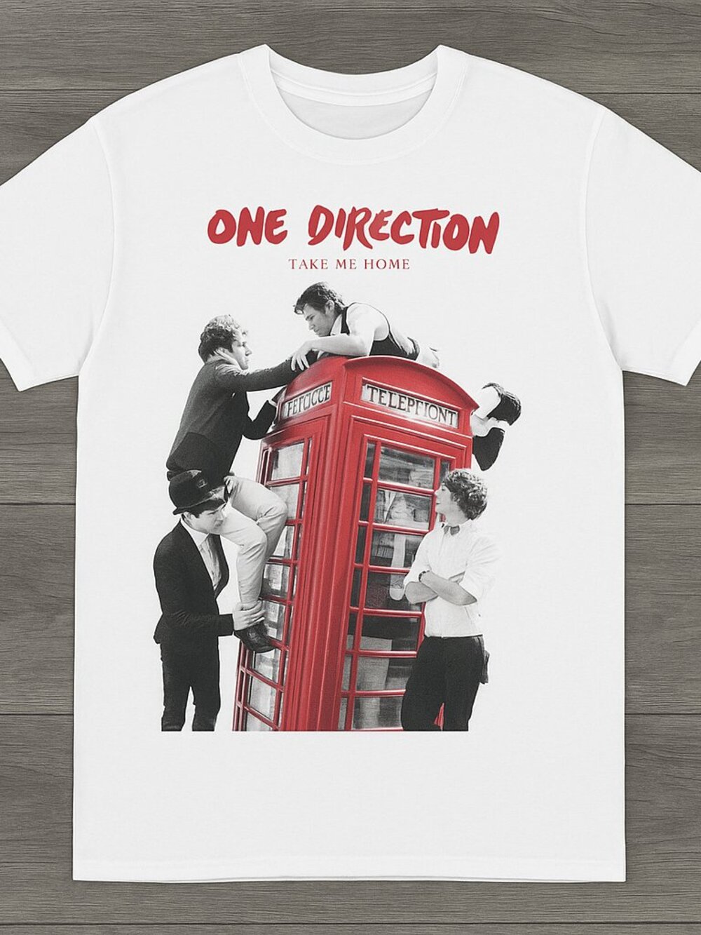 One Direction Take Me Home Graphic T-Shirt | White Band Tee | Music Fan Shirt